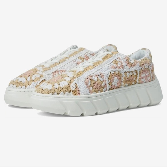 Free People Cream and White Crochet Sneakers - Picture 6 of 13
